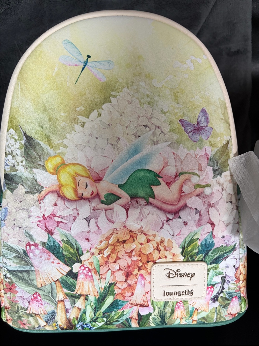 Loungefly Tinker Bell Floral Backpack in Green Pink Yellow